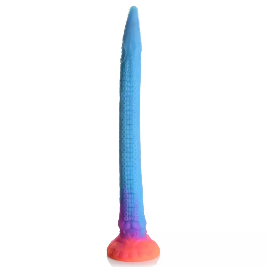 XR Brands Makara Silicone Snake tamsoje švytintis modelis 40 cm, daugiaspalvis