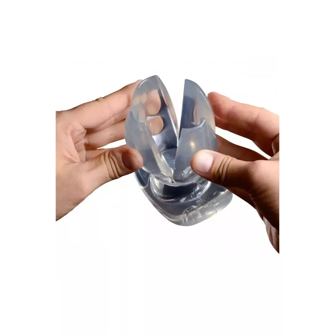 XR Brands Master Series Clear Expanding Dilator 4,5" reguliuojamas kamštis