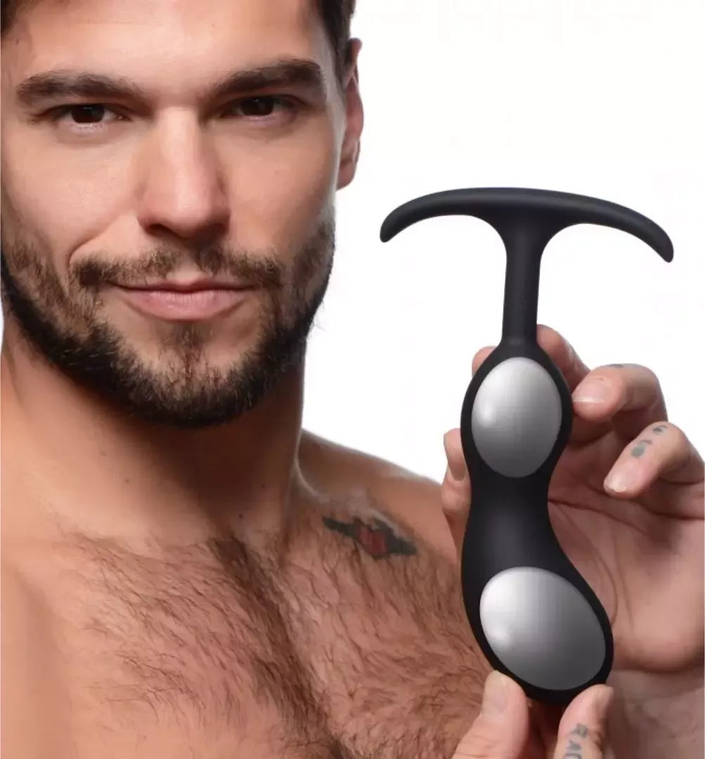 XR Brands Master Series silikoninis pasunkintas prostatos kamštis, didelis