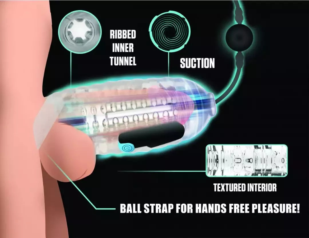 XR Brands Mini Handheld Intimate Machine Black – 3 greičiai, vibruojantis, nešiojamas