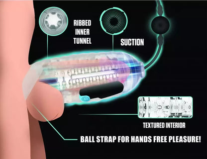 XR Brands Mini Handheld Intimate Machine Black – 3 greičiai, vibruojantis, nešiojamas