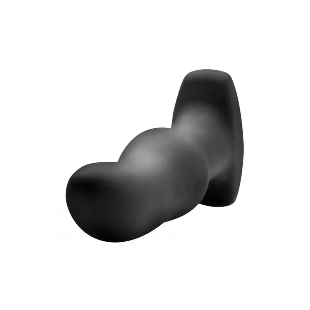 XR Brands Model M Curved Rotating Bead Plug su nuotolinio valdymo pultu – Juodas