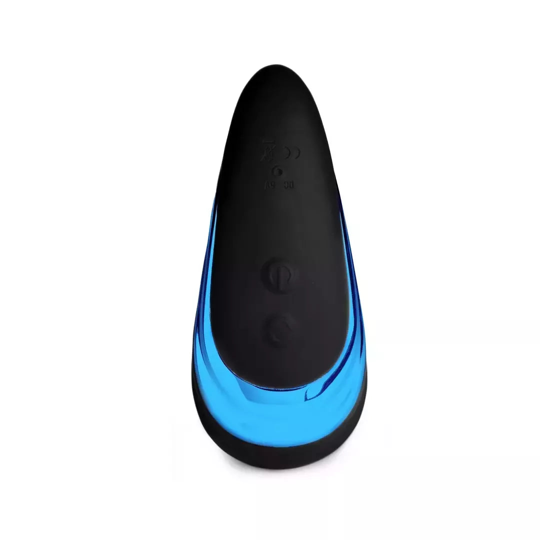 XR Brands P-Pounce Double Tap prostatos masažuoklis, 6 greičių, silikoninis, juodas