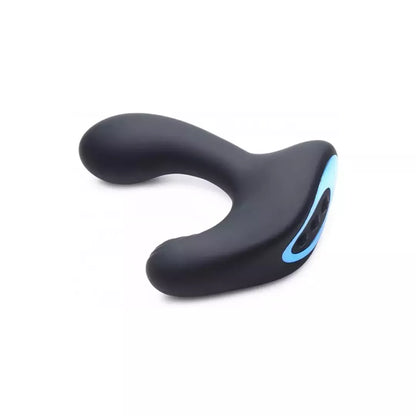 XR Brands P-Pulse silikoninis intymus masažuoklis su nuotolinio valdymo pulteliu, 10 režimų, juodas