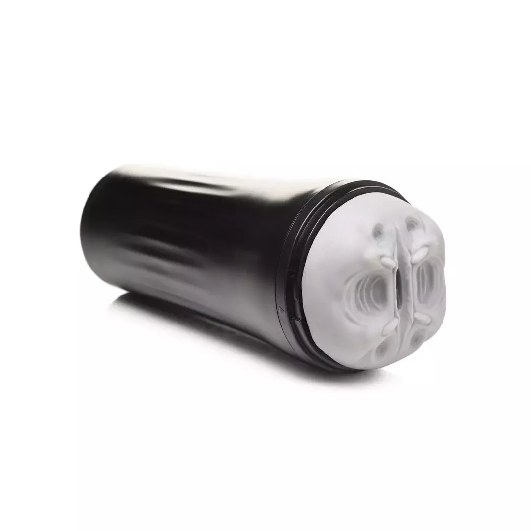 XR Brands Predator Intimate Grey Machine masturbatorius su reguliuojamu siurbimu