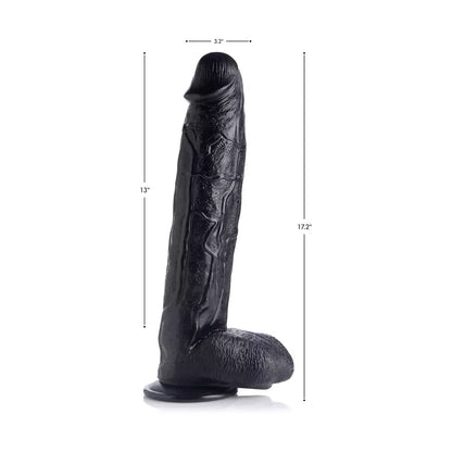 XR Brands Raging Rhino didelis anatominis modelis, 43 cm, juodas