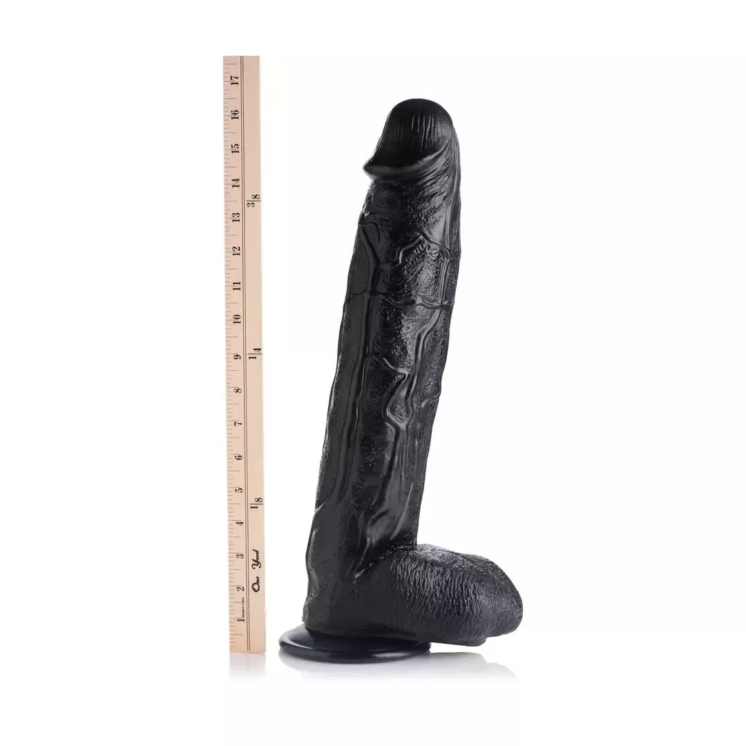 XR Brands Raging Rhino didelis anatominis modelis, 43 cm, juodas