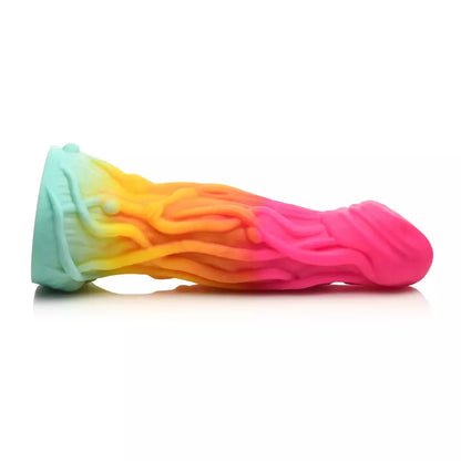 XR Brands Shape Shifter Alien silikoninis modelis su siurbtuku, daugiaspalvis