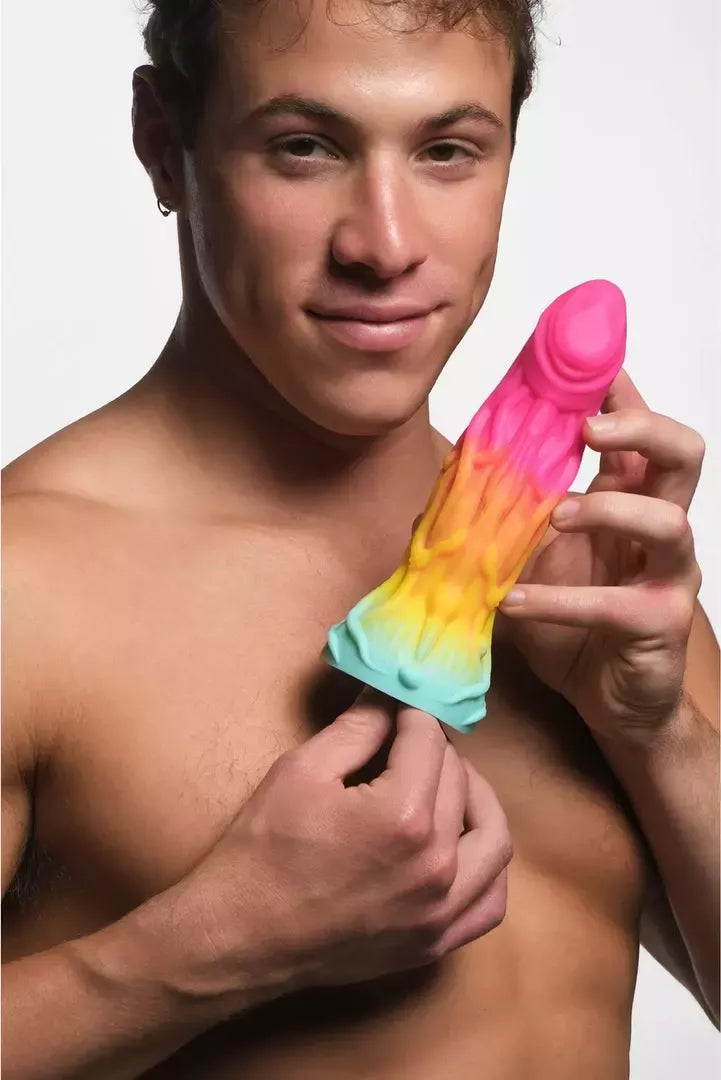 XR Brands Shape Shifter Alien silikoninis modelis su siurbtuku, daugiaspalvis