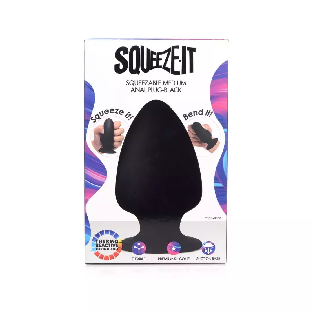 XR Brands Squeezable Flexible Plug Medium – termoreaktyvus silikoninis kamštis