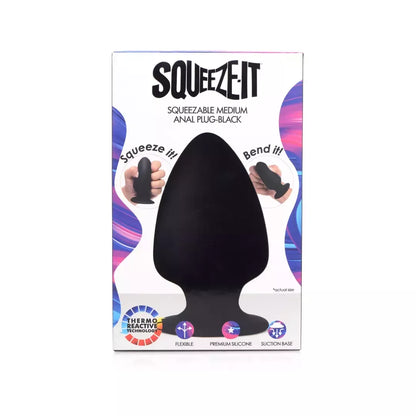 XR Brands Squeezable Flexible Plug Medium – termoreaktyvus silikoninis kamštis