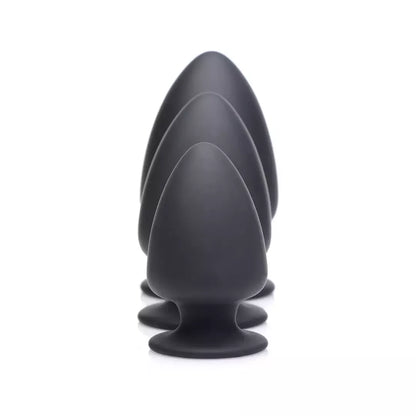 XR Brands Squeezable Intimate Plug Small termoreaktyvus juodas