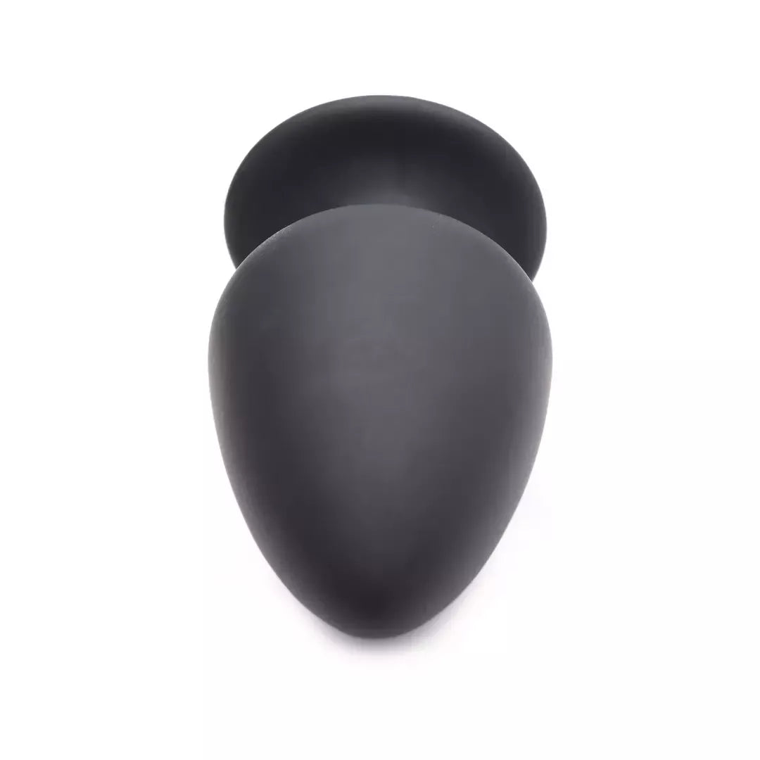XR Brands Squeezable Intimate Plug Small termoreaktyvus juodas