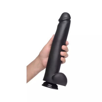 XR Brands The Master juodas modelis su siurbtuku, 30 cm