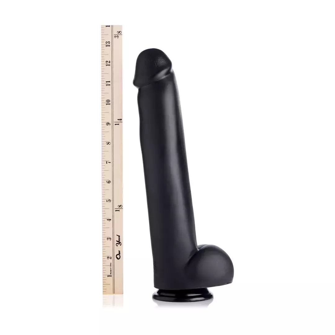 XR Brands The Master juodas modelis su siurbtuku, 30 cm