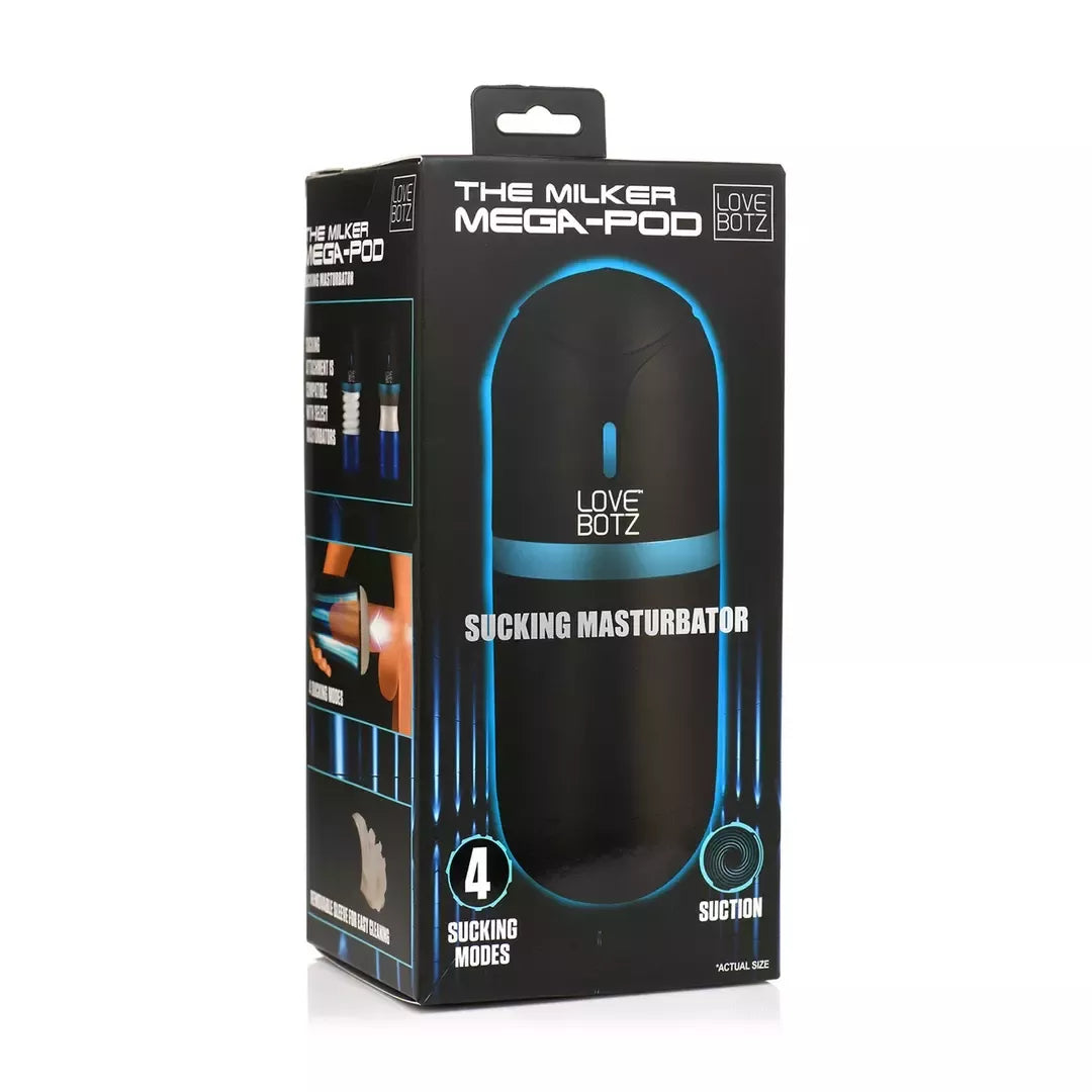 XR Brands The Milker Mega-Pod intymus siurbimo prietaisas – dvipusis dizainas