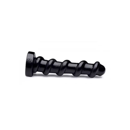 XR Brands The Screw Intimate Machine juodas su tekstūruotu spiraliniu dizainu, 27 cm