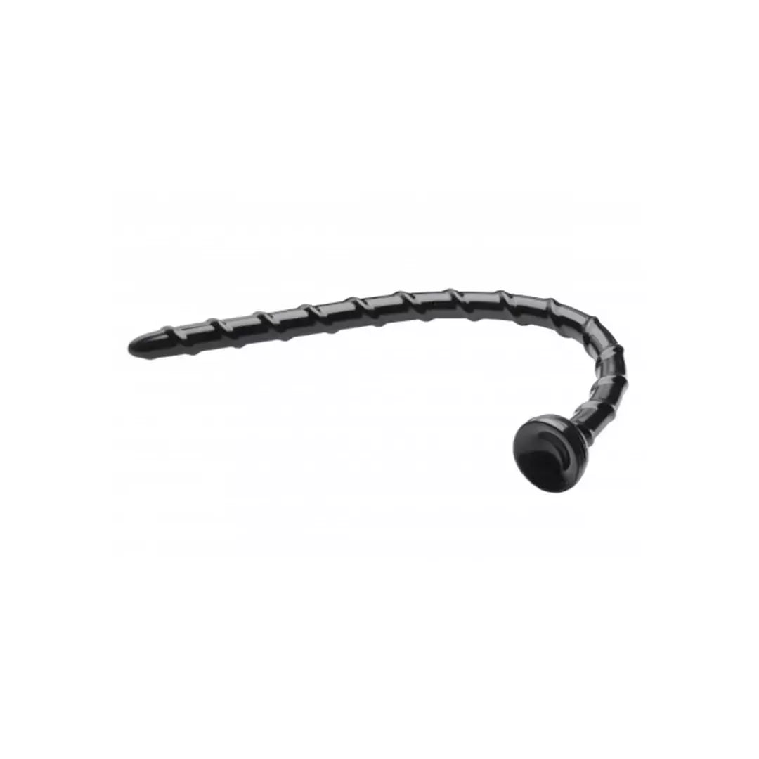 XR Brands Vertebral Snake 18 lankstus intymus masažuoklis, 46 cm, juodas