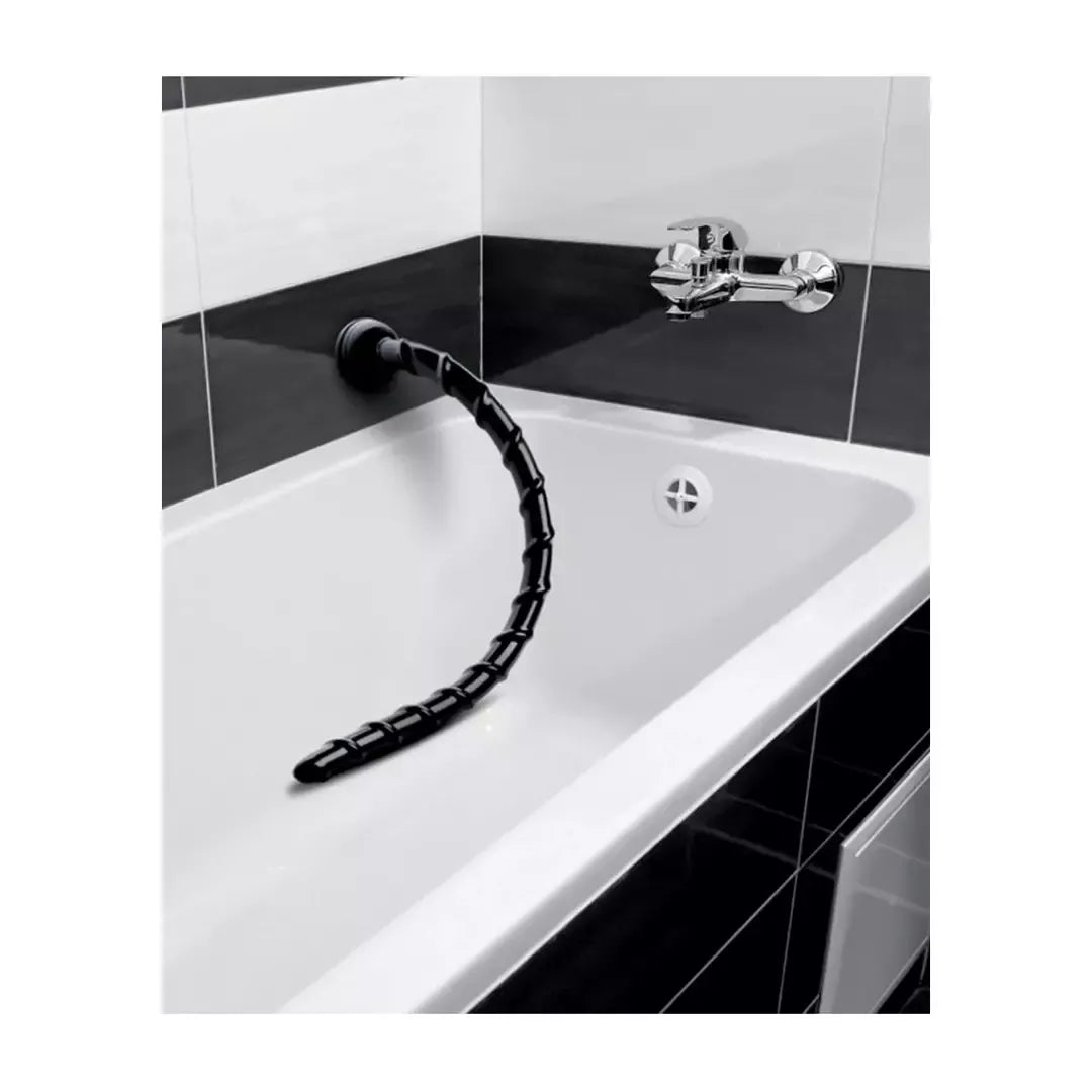 XR Brands Vertebral Snake 18 lankstus intymus masažuoklis, 46 cm, juodas