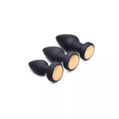 XR Brands Vibrating LED Plug Small – silikoninis, 7 režimai, nuotolinio valdymo pultelis