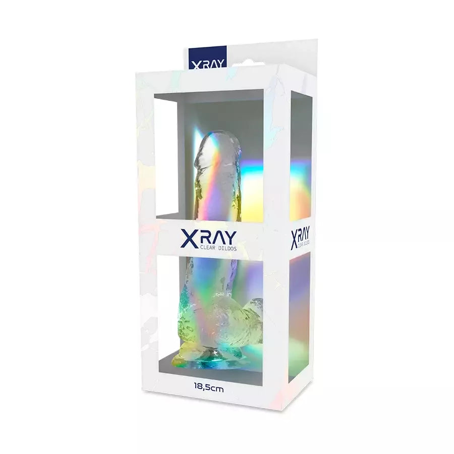 XRAY skaidrus intymus modelis 18,5 cm – lanksti, bekvapė želė medžiaga