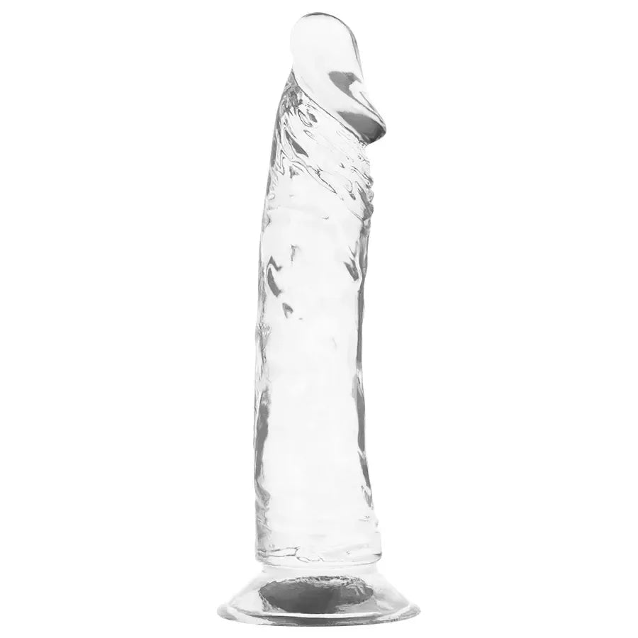 XRAY skaidrus intymus modelis 21 cm x 4 cm „jelly“ medžiaga, siurbtukinis pagrindas
