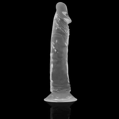 XRAY skaidrus intymus modelis 21 cm x 4 cm „jelly“ medžiaga, siurbtukinis pagrindas