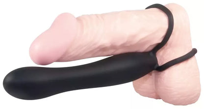 You2Toys analinis kaištis silikoninis, juodas, 15 cm, dvigubų kilpų sistema