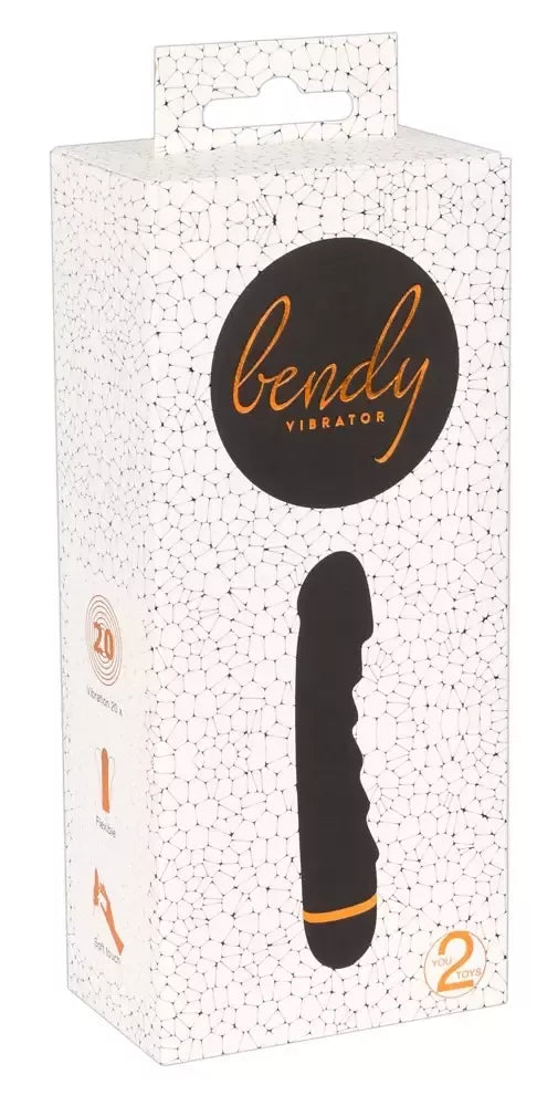 You2Toys Bendy Ripple lankstus vibratorius, juodas, 20 režimų, 16,5 cm