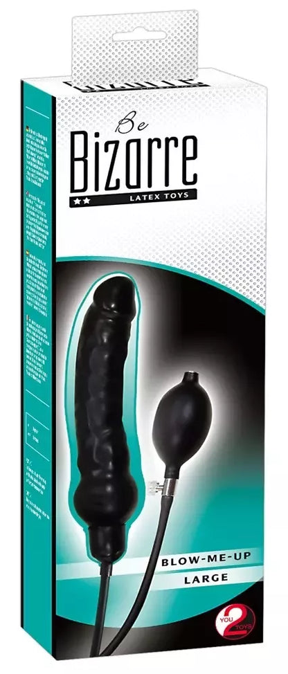 You2Toys Blow Me Up pripučiamas lateksinis modelis, juodas, 25 cm, reguliuojamo dydžio
