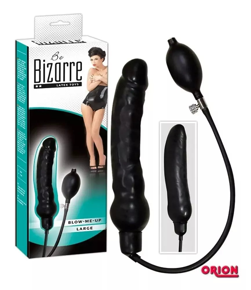 You2Toys Blow Me Up pripučiamas lateksinis modelis, juodas, 25 cm, reguliuojamo dydžio