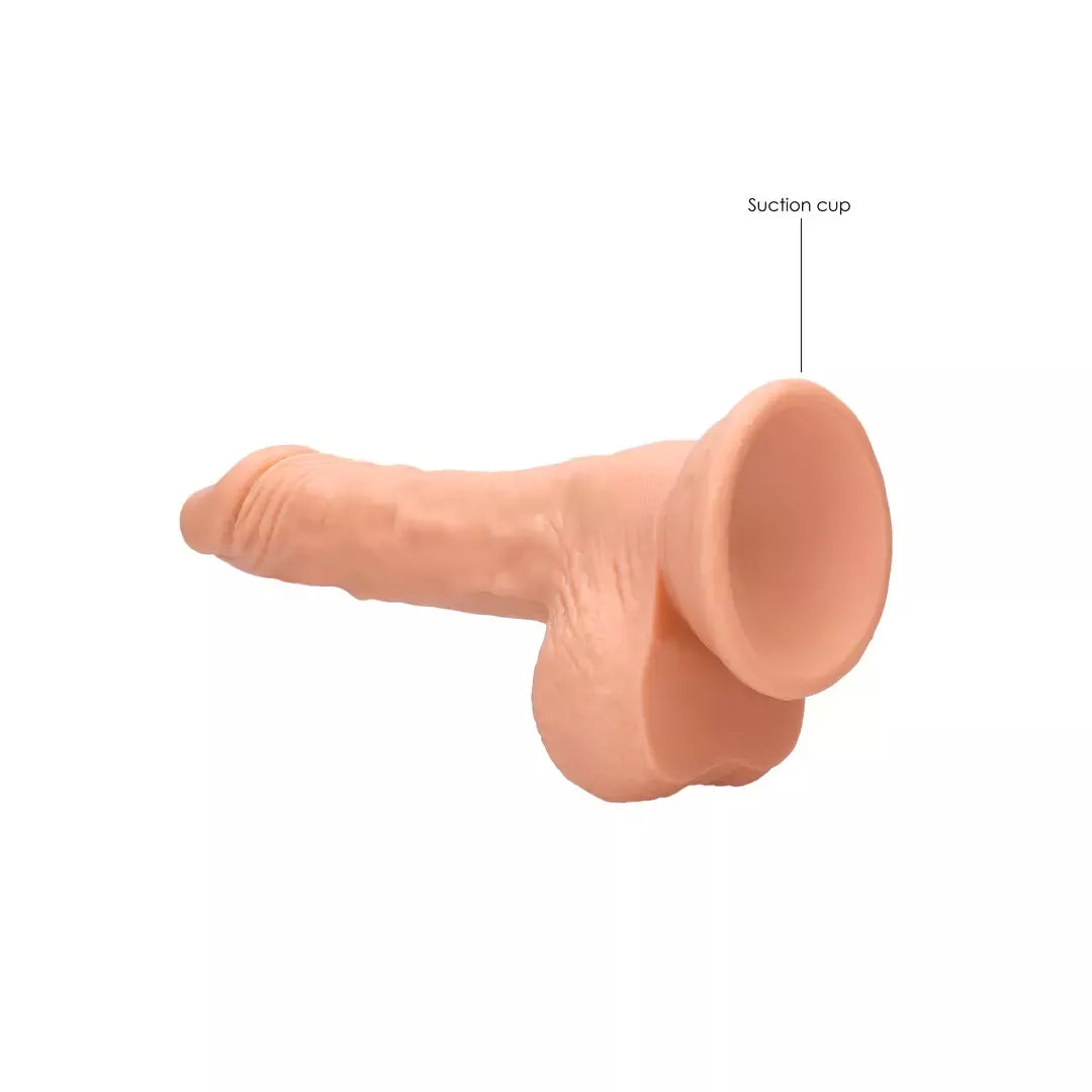 You2Toys Dong 17 cm TPE modelis su siurbtuku ir sėklidžių formos pagrindu