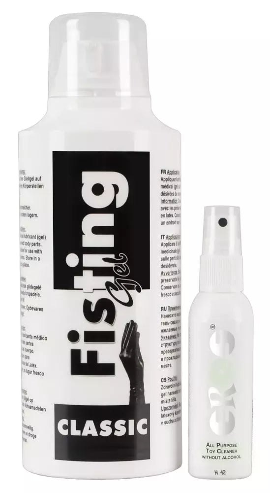 You2Toys Fisting Gel 500 ml ir valiklio rinkinys – Extra Glide formulė