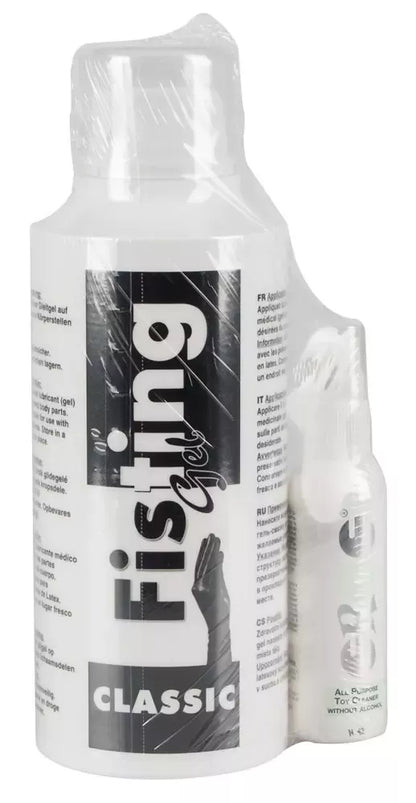 You2Toys Fisting Gel 500 ml ir valiklio rinkinys – Extra Glide formulė