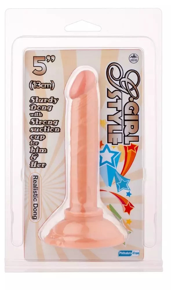 You2Toys G-Girl Style 5 colių lankstus anatominis modelis su siurbtuku, smėlio spalvos