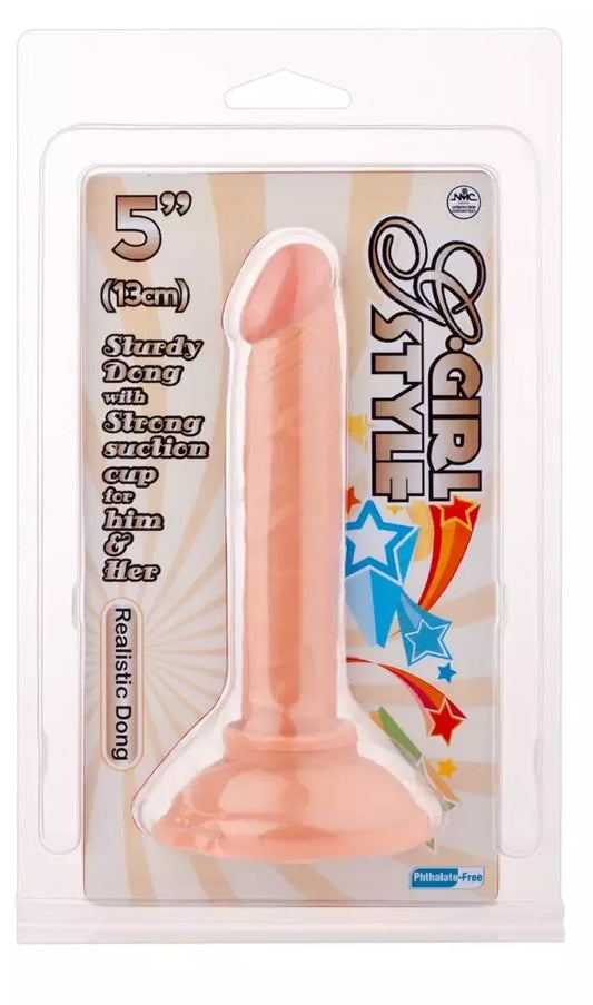 You2Toys G-Girl Style 5 colių lankstus anatominis modelis su siurbtuku, smėlio spalvos