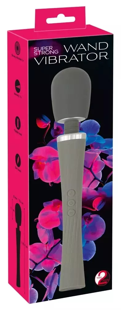 You2Toys itin galingas masažuoklis „Wand Vibrator“, ilga rankena, įkraunamas, 29,7 cm
