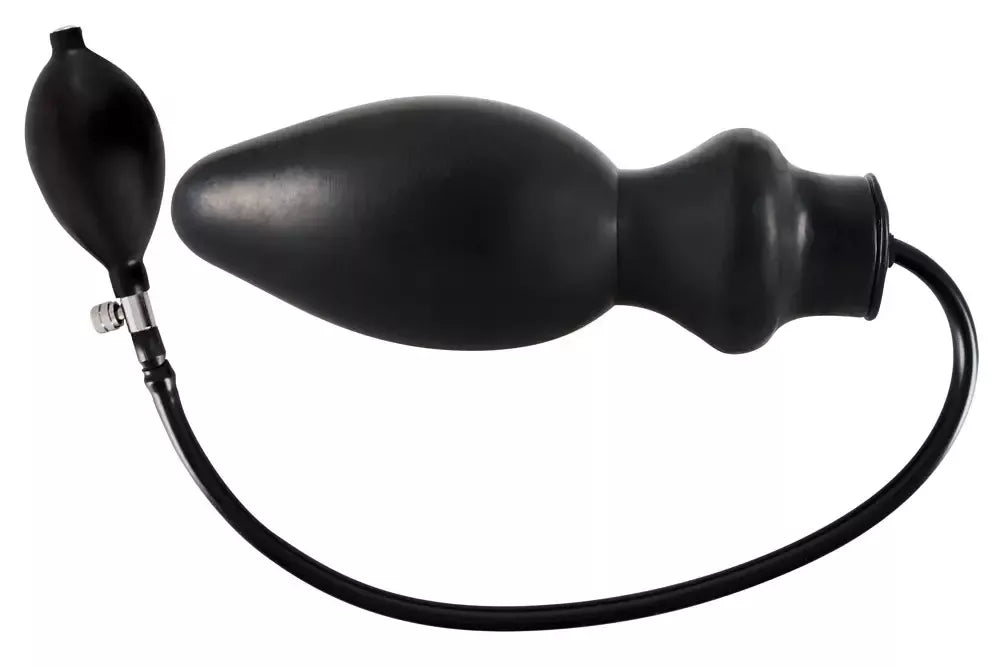 You2Toys lateksinis pripučiamas kamštis, juodas, 20 cm, reguliuojamo dydžio sistema