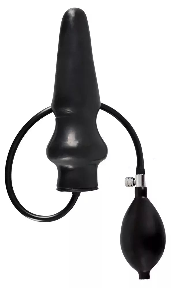 You2Toys lateksinis pripučiamas kamštis, juodas, 20 cm, reguliuojamo dydžio sistema