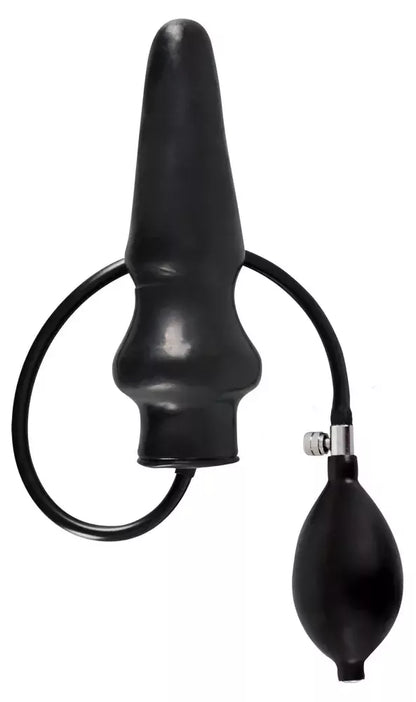 You2Toys lateksinis pripučiamas kamštis, juodas, 20 cm, reguliuojamo dydžio sistema