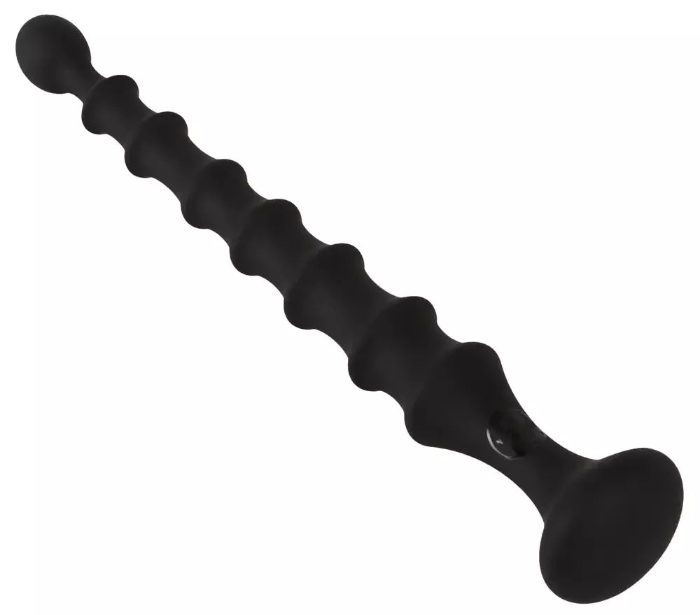 You2Toys Magic Anal Wand No. 2 – lankstus, juodas, silikoninis analinis žaislas su karoliukais
