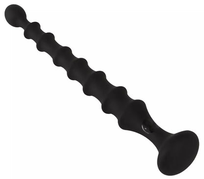 You2Toys Magic Anal Wand No. 2 – lankstus, juodas, silikoninis analinis žaislas su karoliukais