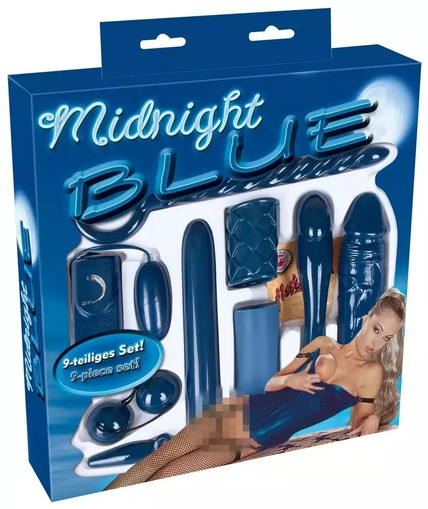 You2Toys Midnight Blue 9 dalių intymių prekių rinkinys, TPE ir ABS