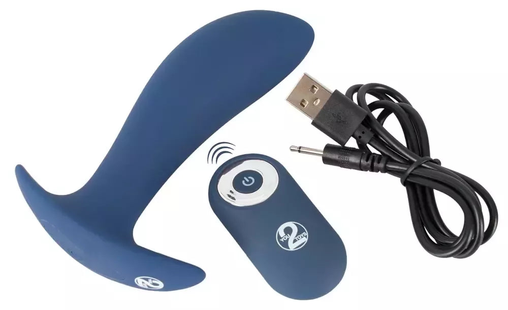 You2Toys Power Plug vibruojantis analinis stimuliatorius su nuotolinio valdymo pulteliu, 12 cm, juodas