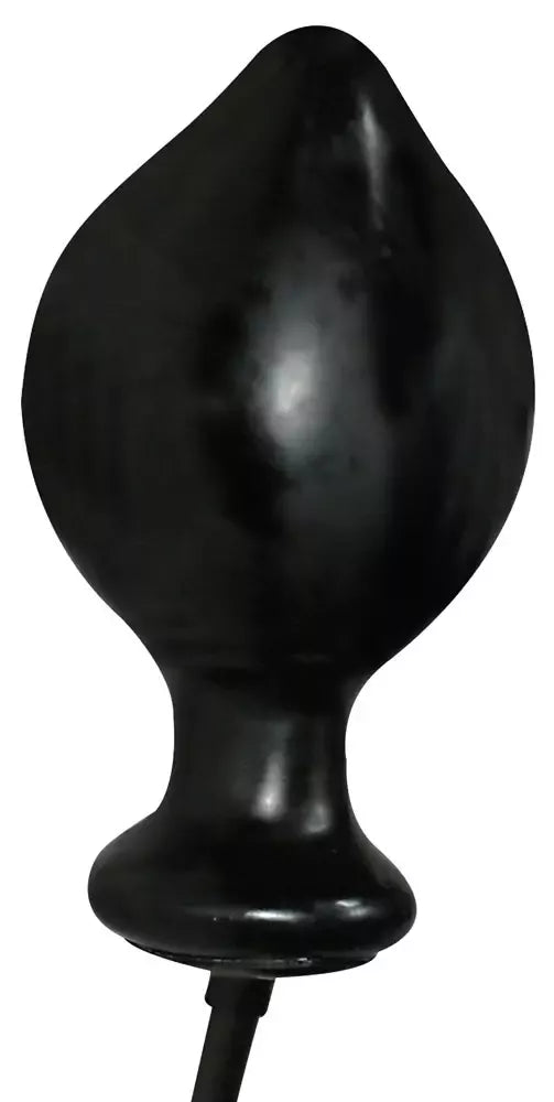 „You2Toys“ pripučiamas latekso kūgio formos kamštis su apsauginiu vožtuvu, juodas, 13 cm
