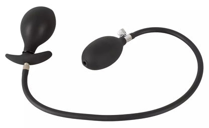 You2Toys pripučiamas silikoninis analinis kaištis, juodas, 8 cm, reguliuojamo dydžio