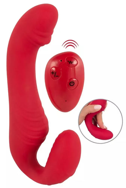 You2Toys RC Strapless vibracinė dviguba sistema, 19,1 cm, silikoninė, violetinė
