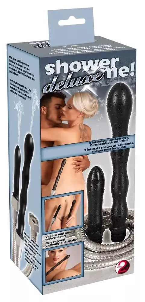 You2Toys Shower Me Deluxe intymios higienos dušo rinkinys su 2 antgaliais, 138 cm žarna