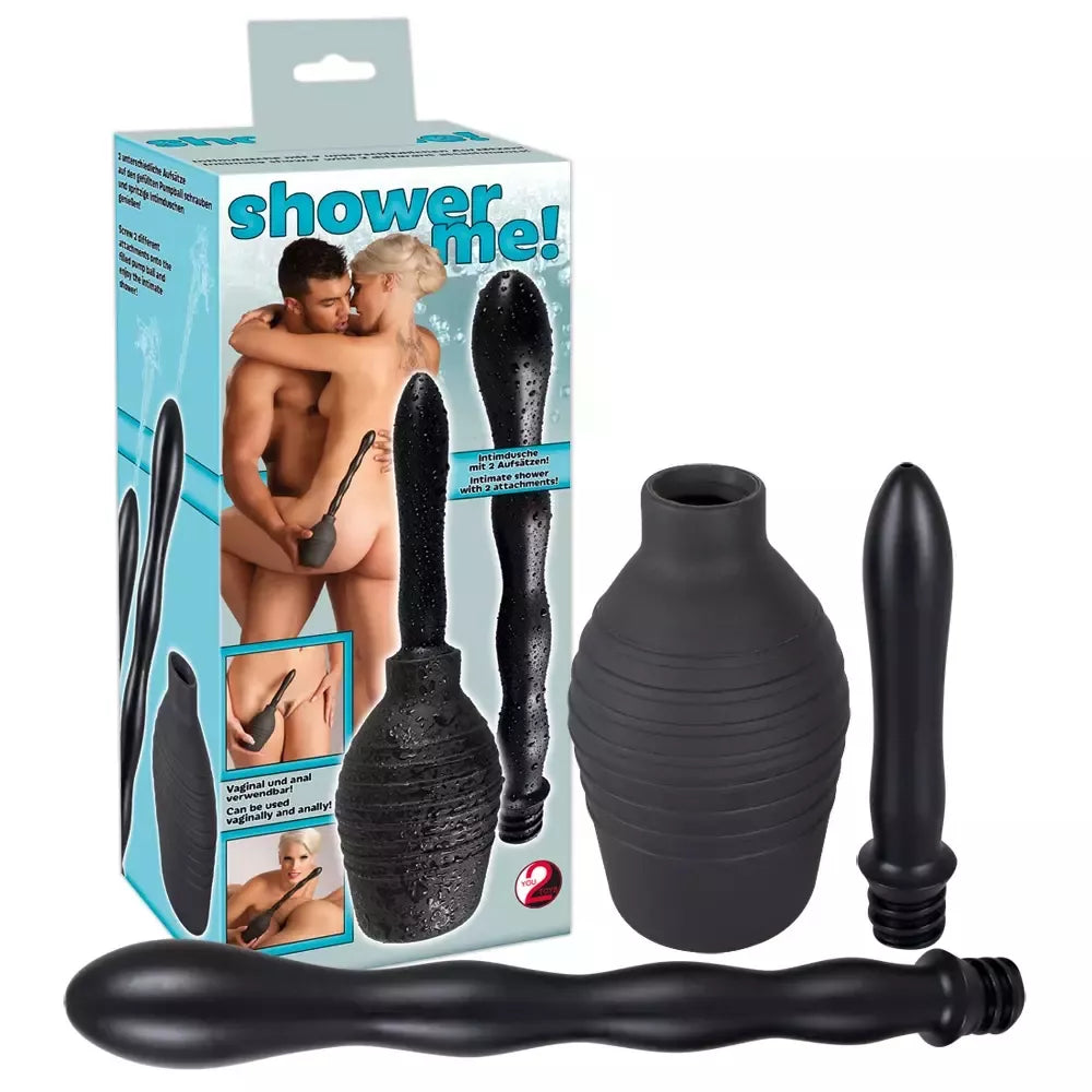 You2Toys Shower Me intymios higienos rinkinys, 300 ml, juodas, 2 antgaliai