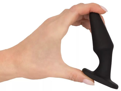 You2Toys silikoninis analinis kamštis, smailėjantis, 10,5 cm, minkštas, juodas